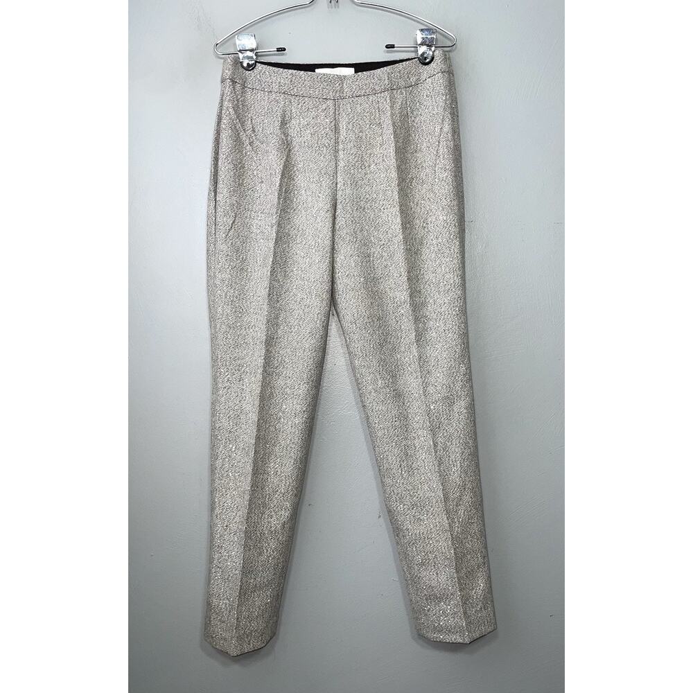 RSVP Talbots Wool Trouser Size 2 Gray Sequin Dress Pant Glam Event Preppy Office